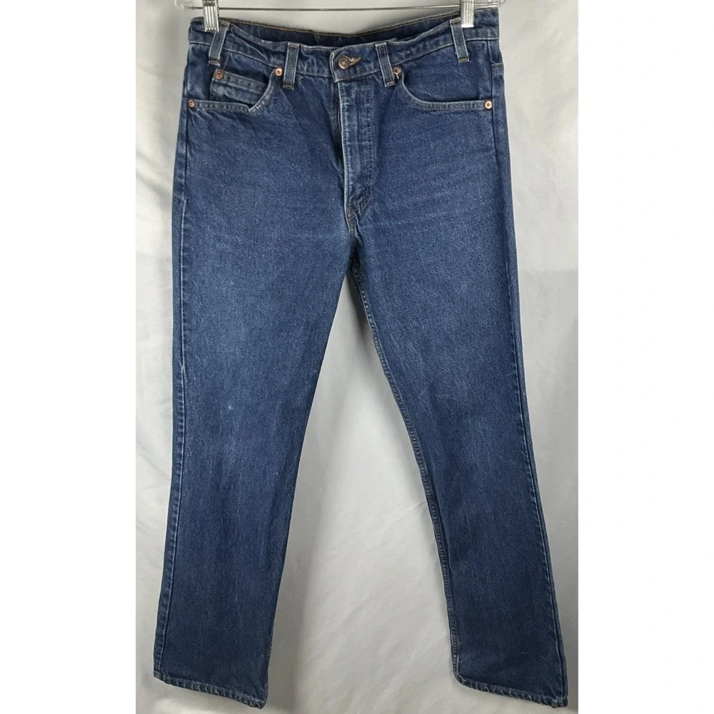 Levi's 517 Orange‎ Tab USA Men's 34x34 Bootcut Blue Vintage 1980's Denim Jeans